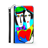 Couple in Love Colorful Art Design Protective Phone Wallet Gift
