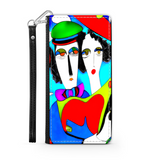 Couple in Love Colorful Art Design Protective Phone Wallet Gift