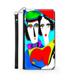 Couple in Love Colorful Art Design Protective Phone Wallet Gift