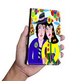 Couple in Love Colorful Art Design Protective Phone Wallet Gift