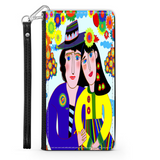 Couple in Love Colorful Art Design Protective Phone Wallet Gift