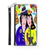 Couple in Love Colorful Art Design Protective Phone Wallet Gift