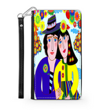 Couple in Love Colorful Art Design Protective Phone Wallet Gift