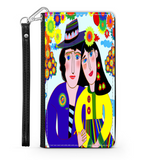 Couple in Love Colorful Art Design Protective Phone Wallet Gift