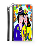 Couple in Love Colorful Art Design Protective Phone Wallet Gift