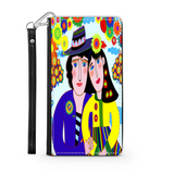 Couple in Love Colorful Art Design Protective Phone Wallet Gift