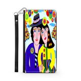 Couple in Love Colorful Art Design Protective Phone Wallet Gift