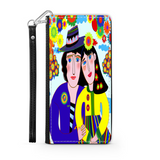 Couple in Love Colorful Art Design Protective Phone Wallet Gift