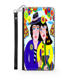 Couple in Love Colorful Art Design Protective Phone Wallet Gift