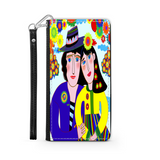 Couple in Love Colorful Art Design Protective Phone Wallet Gift