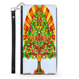 Colorful Tree of Life Custom Art Design Protective Phone Wallet Mexico Style
