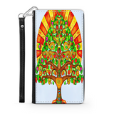 Colorful Tree of Life Custom Art Design Protective Phone Wallet Mexico Style