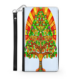 Colorful Tree of Life Custom Art Design Protective Phone Wallet Mexico Style