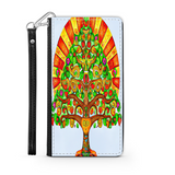 Colorful Tree of Life Custom Art Design Protective Phone Wallet Mexico Style