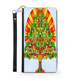 Colorful Tree of Life Custom Art Design Protective Phone Wallet Mexico Style