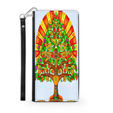 Colorful Tree of Life Custom Art Design Protective Phone Wallet Mexico Style