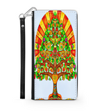 Colorful Tree of Life Custom Art Design Protective Phone Wallet Mexico Style