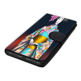 Geisha with Floral Kimono Phone Wallet Custom Art Design Gift