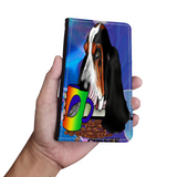 A Basset Hound Having a Coffee Break From Work Custom Art Design
