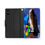 A Basset Hound Having a Coffee Break From Work Custom Art Design