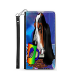 A Basset Hound Having a Coffee Break From Work Custom Art Design