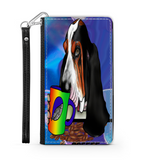 A Basset Hound Having a Coffee Break From Work Custom Art Design