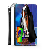 A Basset Hound Having a Coffee Break From Work Custom Art Design