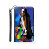 A Basset Hound Having a Coffee Break From Work Custom Art Design