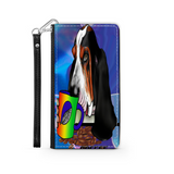 A Basset Hound Having a Coffee Break From Work Custom Art Design