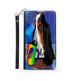 A Basset Hound Having a Coffee Break From Work Custom Art Design