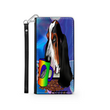 A Basset Hound Having a Coffee Break From Work Custom Art Design