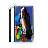 A Basset Hound Having a Coffee Break From Work Custom Art Design