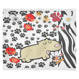 Woven Dance "Sleeping With The Dog" Custom Design Fleece Blankets
