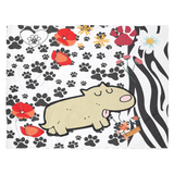 Woven Dance "Sleeping With The Dog" Custom Design Fleece Blankets