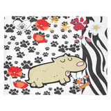 Woven Dance "Sleeping With The Dog" Custom Design Fleece Blankets